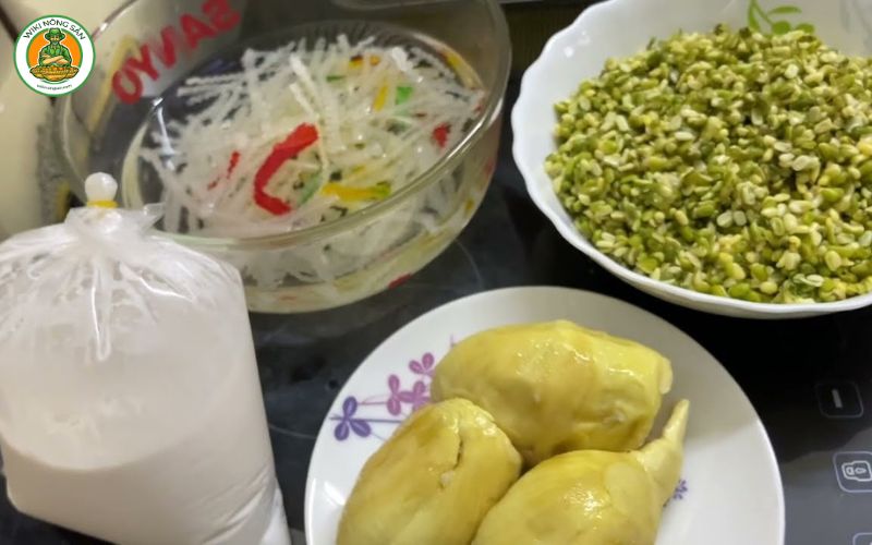 chè đậu xanh sầu riêng